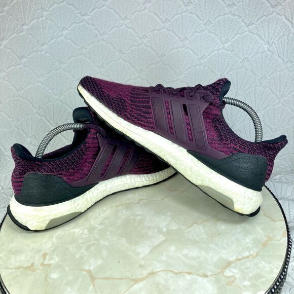 Adidas Sneakers Women 9 Burgundy Black Ultraboost 3.0 Running Athletic Gym Shoes - Picture 10 of 12